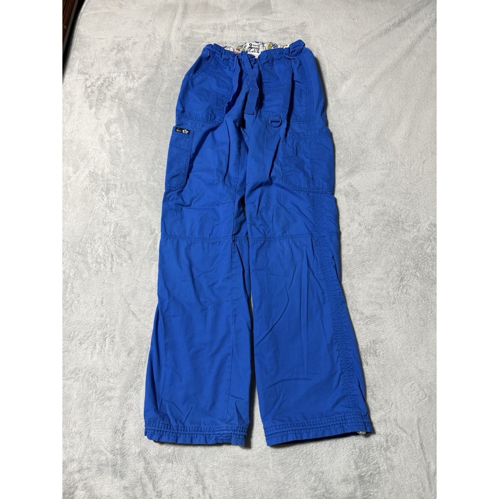 Koi 701 Lindsey Womens Small Tall Scrub Pants Blue Cargo